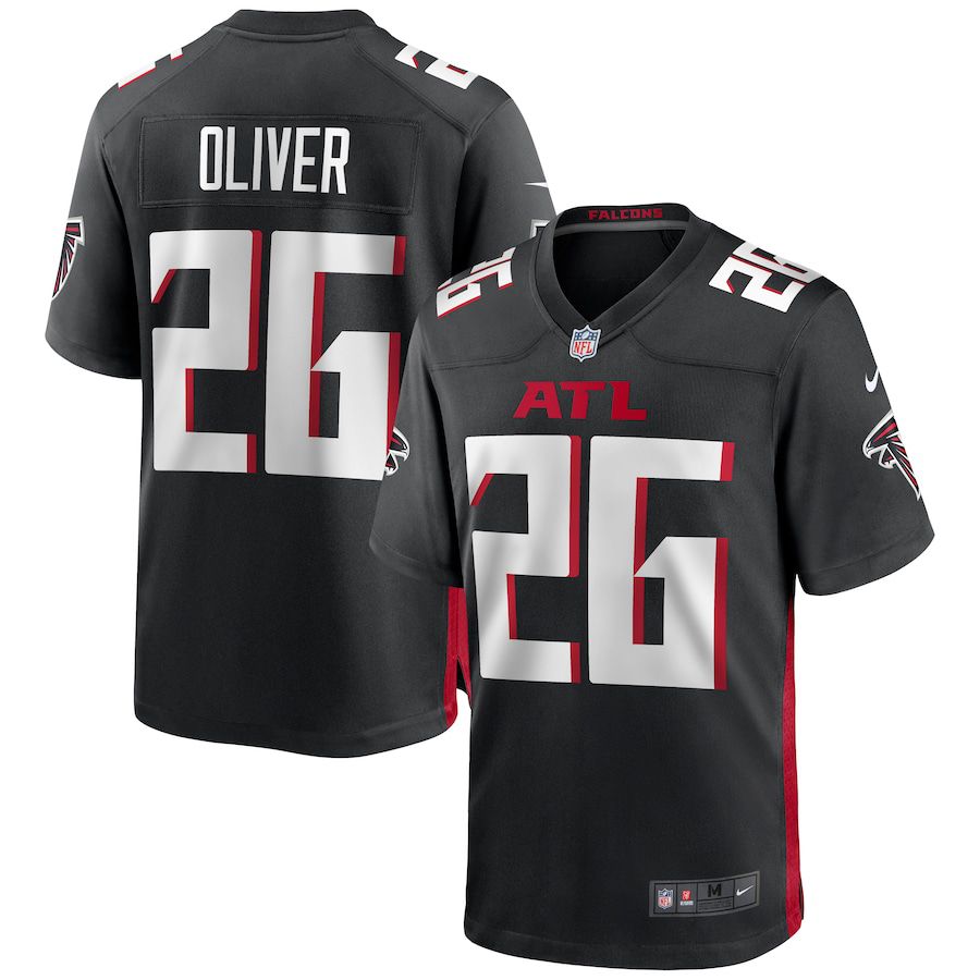 Men Atlanta Falcons 26 Isaiah Oliver Nike Black Game NFL Jersey